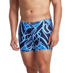 Square Legs-Speedo Neon Fronds Beachstar Square Leg Blue