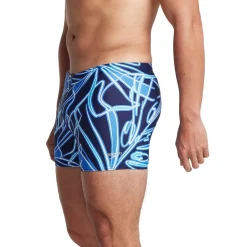 Square Legs-Speedo Neon Fronds Beachstar Square Leg Blue