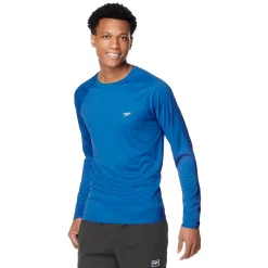Teamwear|Rashguards-Speedo New Easy Long Sleeve Swim Rashguard Blue