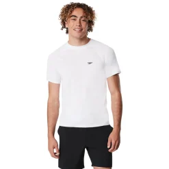 Teamwear|Rashguards-Speedo New Easy Short Sleeve Swim Rashguard White