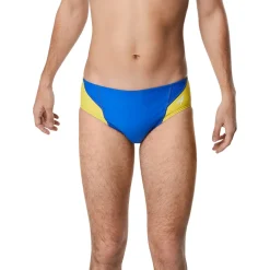 Briefs-Speedo New Splice Brief Blue Yellow