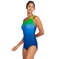 Fitness|One Pieces-Speedo Ombre Ultraback One Piece Cobalt Blue