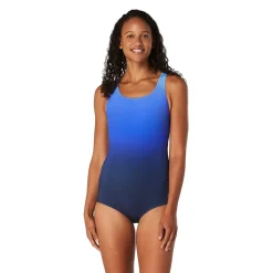 Fitness|One Pieces-Speedo Ombre Ultraback One Piece Dazzling Blue