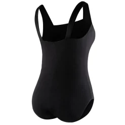 Fitness|One Pieces-Speedo Plus Solid Shirred Tank One Piece Black