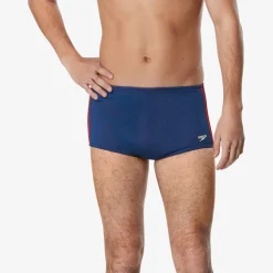 Square Legs-Speedo Poly Mesh Square Legs Training Suit Navy/Red