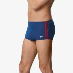 Square Legs-Speedo Poly Mesh Square Legs Training Suit Navy/Red