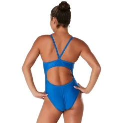 Racing|Fitness-Speedo Powerflex - Flyback Solid One Piece Adult Blue