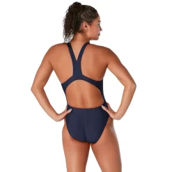 Racing|Fitness-Speedo Powerflex - Super Pro Back Solid One Piece Adult Navy