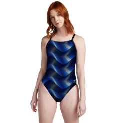 Racing|One Pieces-Speedo Precision Strappy Cross Back One Piece Royal blue