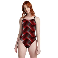 Racing|One Pieces-Speedo Precision Strappy Cross Back One Piece Red