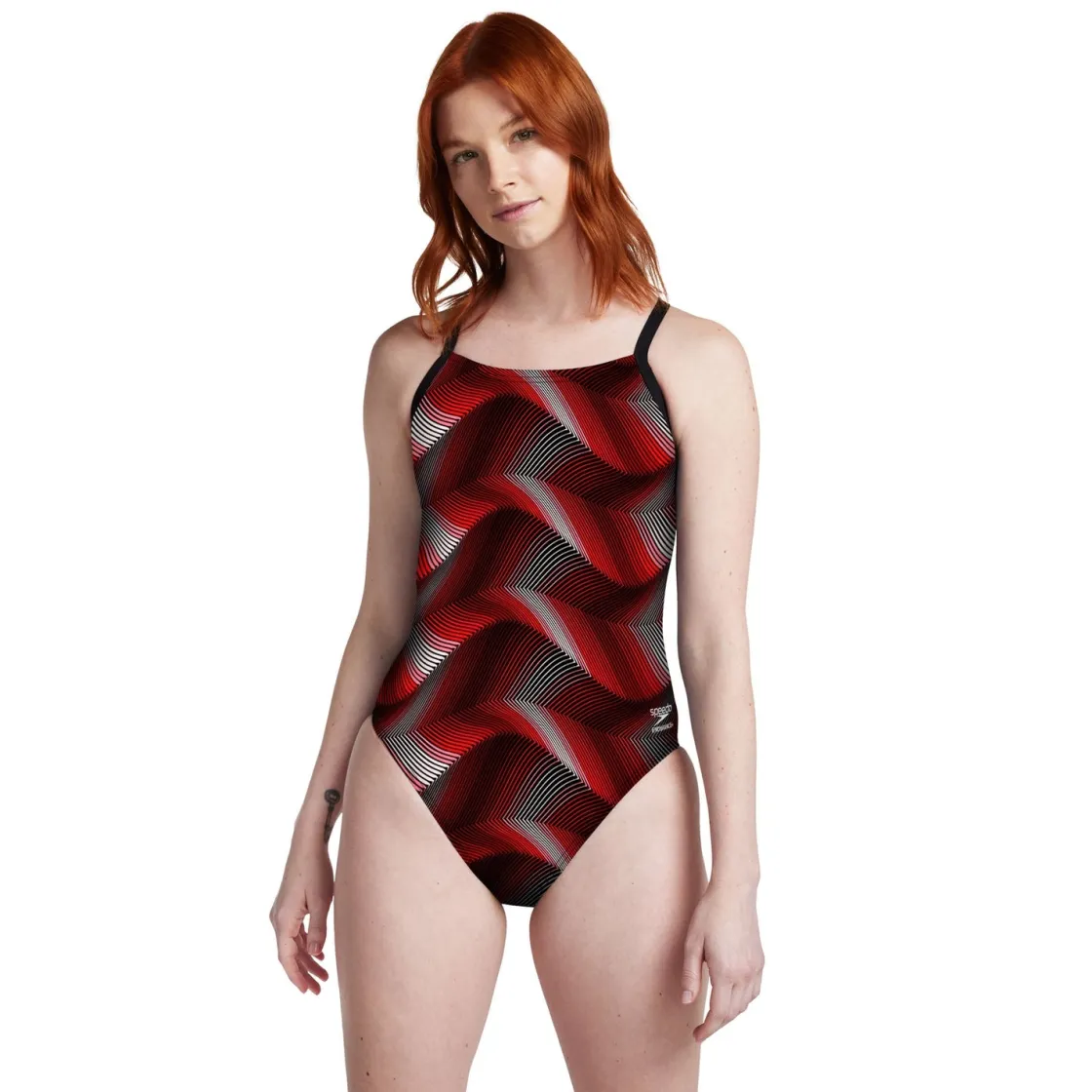 Racing|One Pieces-Speedo Precision Strappy Cross Back One Piece Red