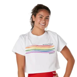 Teamwear-Speedo Pride Crop Tee White
