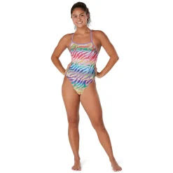 Fitness|Training-Speedo Pride Printed One Tie Back One Piece Multi