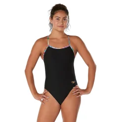 Fitness|Training-Speedo Pride Solid One Back One Piece Black