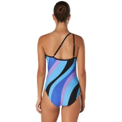 Recreation|Fitness-Speedo Print Asymmetrical One Piece
