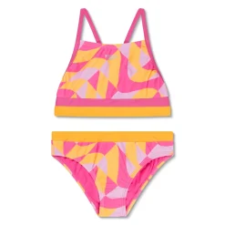 Girls Swimwear-Speedo Print Blocked Bikini Set Peel Yellow