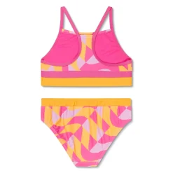 Girls Swimwear-Speedo Print Blocked Bikini Set Peel Yellow