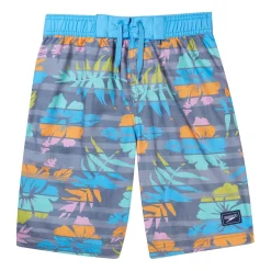 Boys Swimwear-Speedo Print Boardshort 17" Black