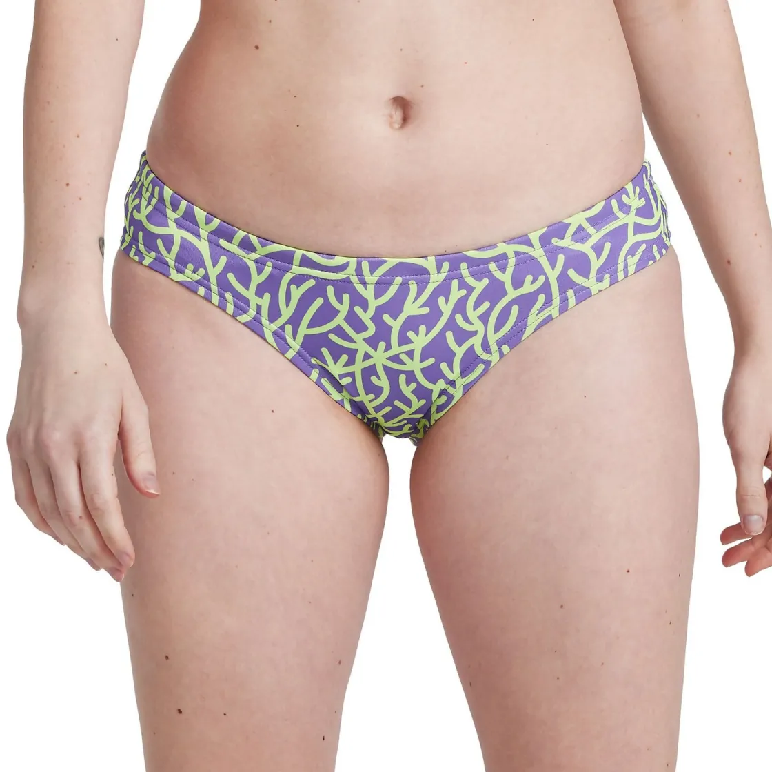 Two Pieces-Speedo Print Cheeky Hipster Coral Flow