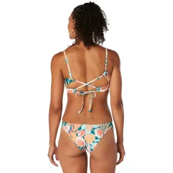 Two Pieces-Speedo Print Double Cross Bikini Top Deep Lake