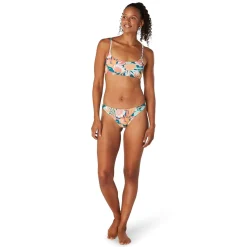 Two Pieces-Speedo Print Double Cross Bikini Top Deep Lake