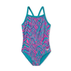 Training|Fitness-Speedo Print Propel Back One Piece Purple