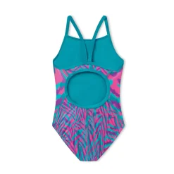 Training|Fitness-Speedo Print Propel Back One Piece Purple