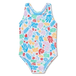 Girls Training|Girls Swimwear-Speedo Print Racerback White
