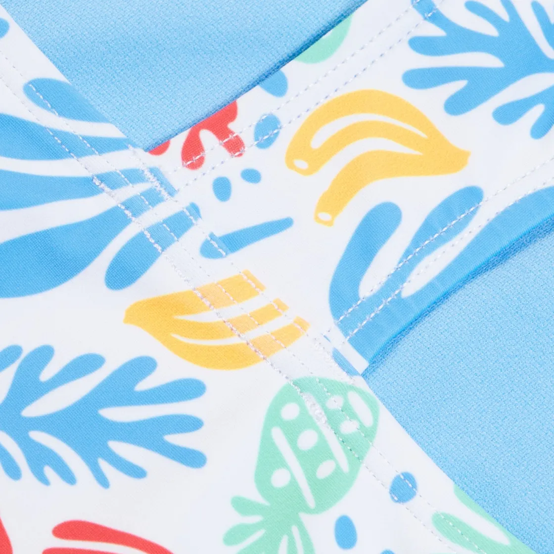 Girls Training|Girls Swimwear-Speedo Print Racerback White
