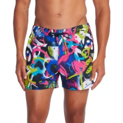 Swim Trunks & Boardshorts-Speedo Print Redondo Edge Volley 14" Sweet Purple