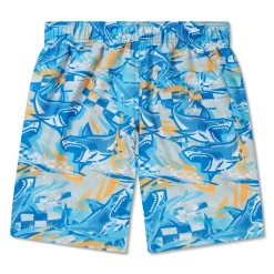 Boys Swimwear-Speedo Print Redondo Volley 15" Tranquil Blue