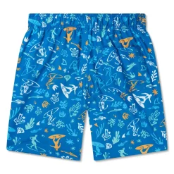 Boys Swimwear-Speedo Print Redondo Volley 15" Peel Yellow