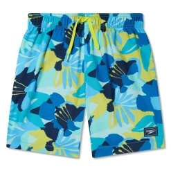 Boys Swimwear-Speedo Print Redondo Volley 15" Bitter Lime