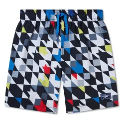 Boys Swimwear-Speedo Print Redondo Volley 15" Anthracite