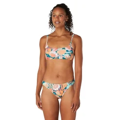 Two Pieces-Speedo Print Scoop Bikini Bottom Deep Lake