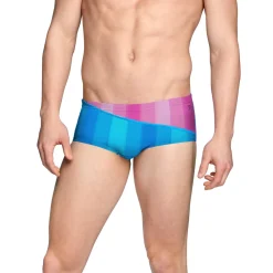 Square Legs-Speedo Print Spliced Euro Brief Blue