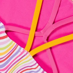 Girls Swimwear-Speedo Print Tankini Set Flare Pink