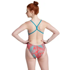 Fitness|Training-Speedo Print The One Back Pink Turqiouse