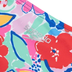 Girls Swimwear-Speedo Print Tie Back 2 Pc Cobalt Blue