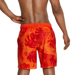 Swim Trunks & Boardshorts-Speedo Printed Bondi Basin Boardshort 18" Spicy Orange