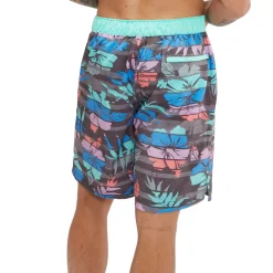 Swim Trunks & Boardshorts-Speedo Printed Bondi Basin Boardshort 20" Grey Blue