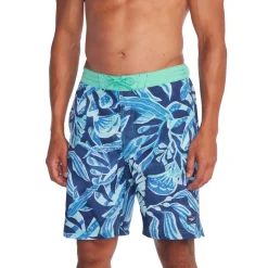 Swim Trunks & Boardshorts-Speedo Printed Bondi Basin Boardshort 20" Navy