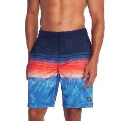 Swim Trunks & Boardshorts-Speedo Printed Bondi Basin Boardshort 20" Navy
