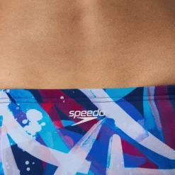 Two Pieces-Speedo Printed Classic Bottom Paint Splash-Magenta Haze
