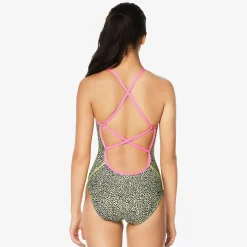 Fitness|Training-Speedo Printed Crossback One Piece Yellow