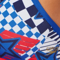 Two Pieces-Speedo Printed Crossback Tri Top Cobalt Blue