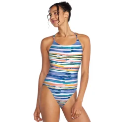 Recreation|Fitness-Speedo Printed Dbl Cross Back One Piece Fandango Pink
