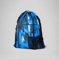 Bags-Speedo Printed Deluxe Ventilator Mesh Bag Cerulean Blue