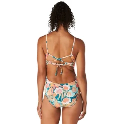Recreation|Fitness-Speedo Printed Double Cross Back One Piece Deep Lake Blue