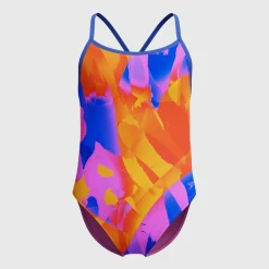 Racing|Fitness-Speedo Printed Double X Back One Piece